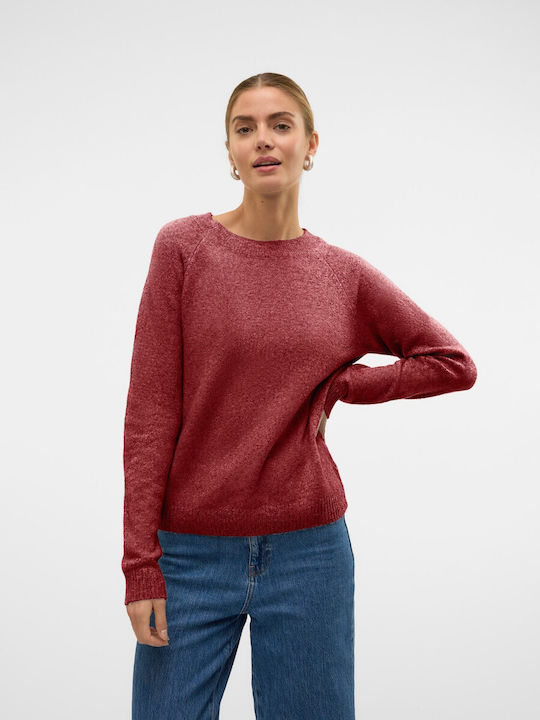 Vero Moda Дамски Дълъг Ръкав Пуловер Розов