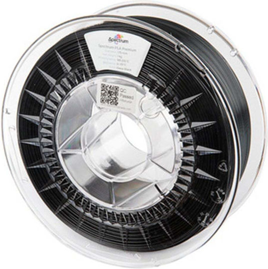 Spectrum PLA 3D Printer Filament 1.75mm Deep Black 1kg 1τμχ (Spool)