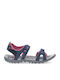 Flache Sandalen für Damen in Blau Farbe