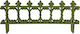 TnS Gardă Vie De Grădină Din Plastic Verde 87x25cm 4 Bucăți