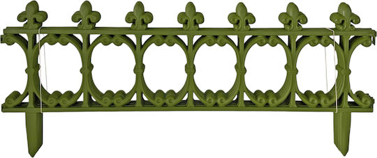 TnS Gardă Vie De Grădină Din Plastic Verde 87x25cm 4 Bucăți