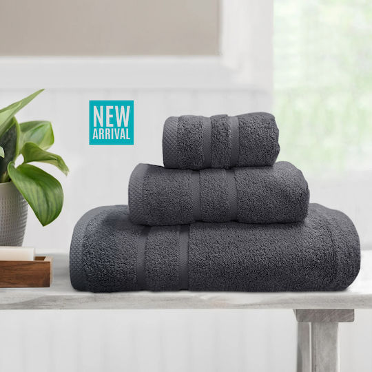Isadore Lorraine 3-tlg. Set Badetücher Gray Gewicht 600gr/m²
