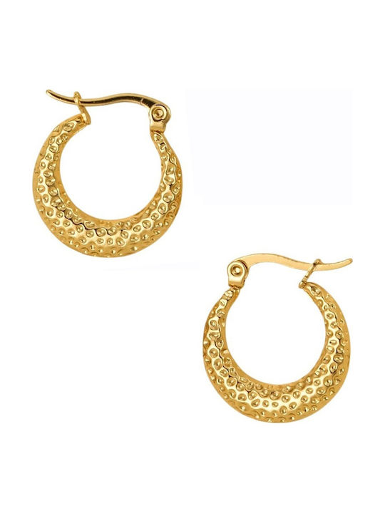 FantazyStores Earrings Hoops made of Steel Gold Plated