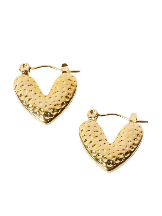FantazyStores Earrings Hoops made of Steel Gold Plated