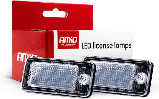 Amio Amio Светлини за регистрационна табела LED Тип Clp01 Превозни средства Audi Работно напрежение 12v 2 броя 04536/am