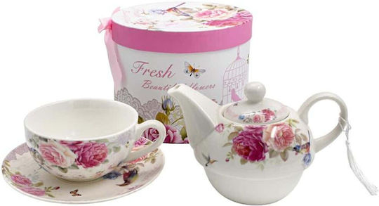 Fylliana Floral Set de Ceai Ceramic Multicolor 3buc