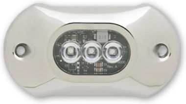 Attwood Unterwasser LED Leuchte Blau Inox Abdeckung 3 LEDs