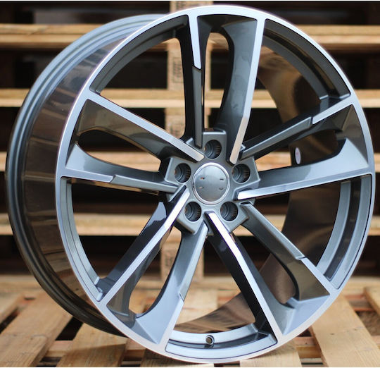 Audi Style 1329 9x21 5x112 Et33 Gun Metal Face Machined