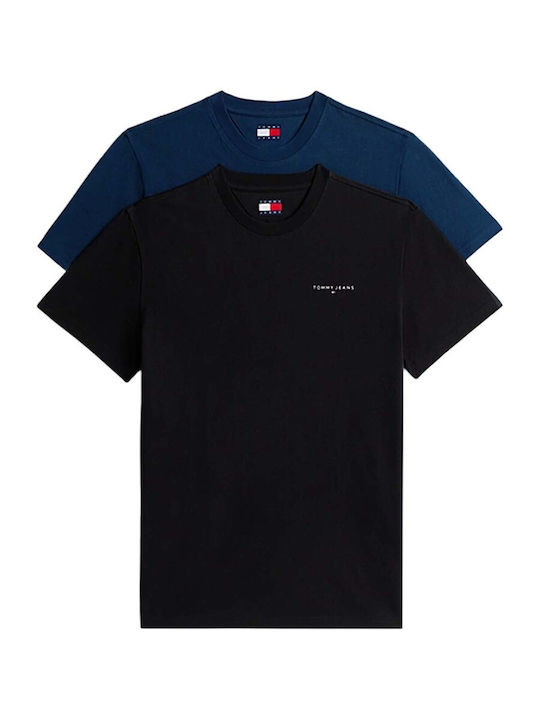 Tommy Hilfiger Men's Undershirts Black/Blue 2Pack