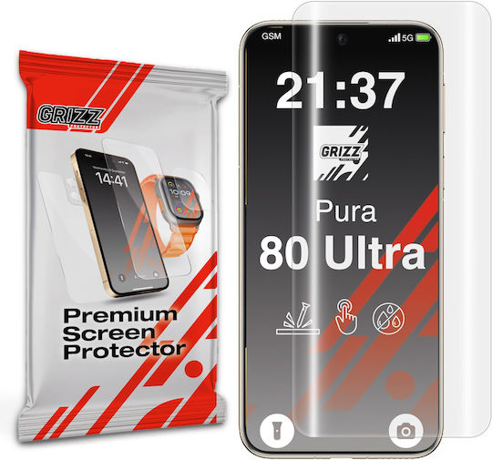 GrizzGlass Hydrogel Displayschutzfolie (Huawei Pura 80 Ultra)