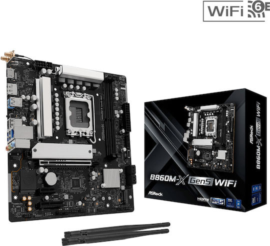ASRock B860M-X GEN5 WIFI Placă de bază Micro ATX cu Intel 1851 Socket