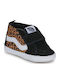 Leopard Παιδικά Sneakers High Μαύρα