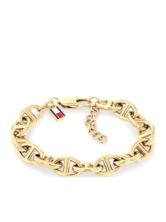 Tommy Hilfiger Women's Steel Gold Plated Bracel...