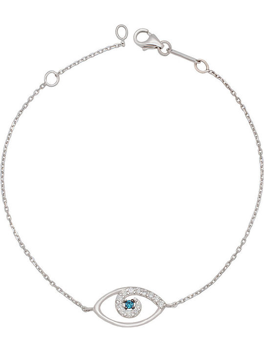 Savvas Design Women's Bracelet made of White gold 18K with Diamond