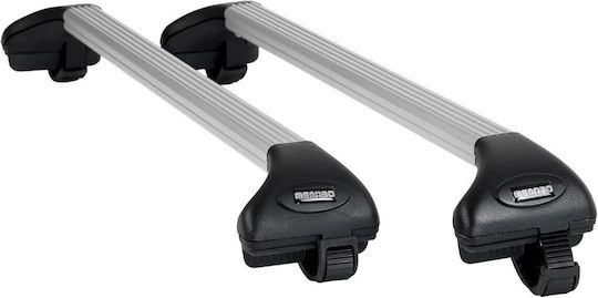 Menabo Folding Aluminum Car Roof Bars Ariete 815-1195 Cm Silver Color Citroen Nemo 2008> Raised Rails 55 Cm Max-2 Pieces 12050/mb Mp.12050/mb-45