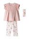 Set pentru copii cu colanți Vară 2buc Pink, White