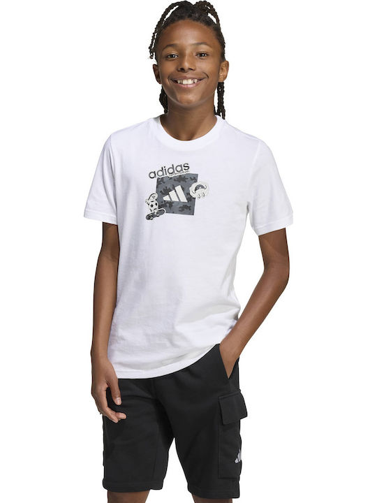 adidas Tricou Pentru Copii Alb J Camo Graphic