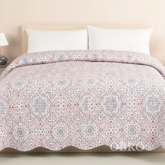 Κουβερλί Μονό Pink-grey 160x230cm