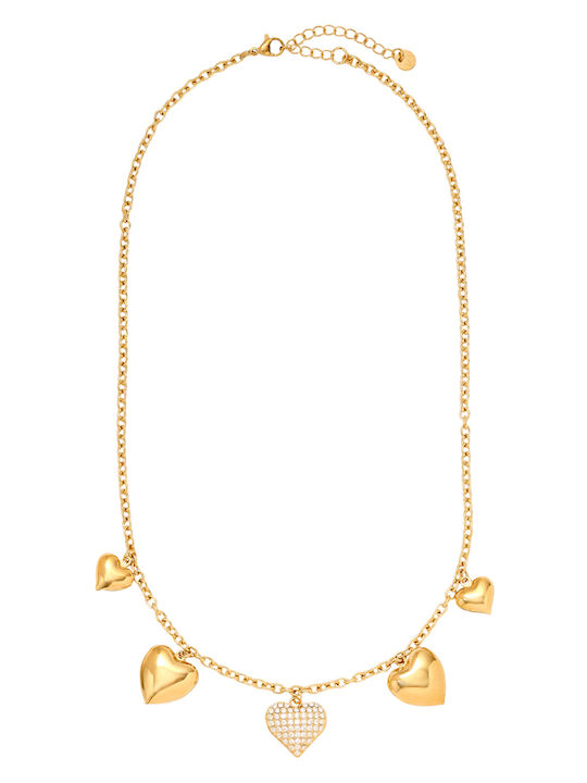 Papoulidis Jewellery Necklace Made of Gold Plated Steel Papoulidis Jewellery Necklace Made of Gold Plated Steel
