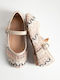 Kids Ballerinas with Hoop & Loop Closure Beige