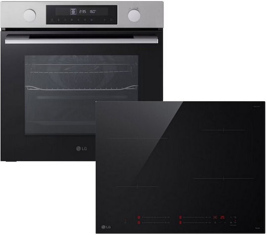 LG Herd & Öfen Aufsatzbackofen mit Kochfeldern 72lt mit Induktiv Kochfeld P59.2cm Inox