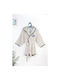 Dimcol Kids Hooded Bathrobe Ecru-grey