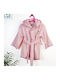 Dimcol Kids Hooded Bathrobe Pink
