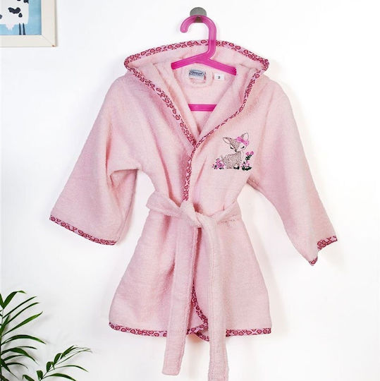 Dimcol Παιδικό Μπουρνούζι Pink mit Kapuze