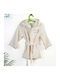 Dimcol Kids Hooded Bathrobe Ecru-yellow