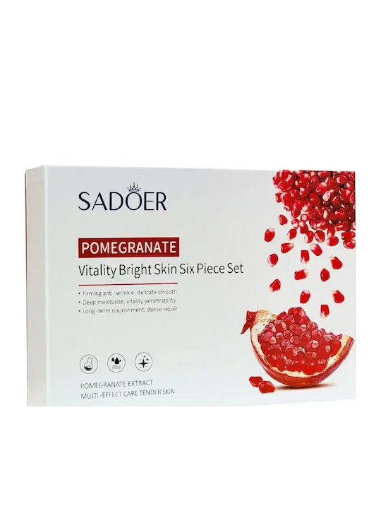 Sadoer Pomegranate Set Îngrijire pentru Hidratare, Strălucire & Tonifiere 6buc