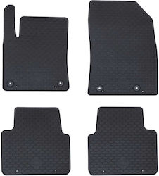 Car Mats 4 Pieces Black Rubber Car Mats 4 Pieces Black Rubber