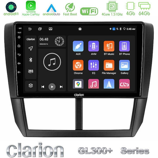 Clarion Gl300+ Serie 4core Android11 4+64gb Subaru Forester Navigation Multimedia Tablet 9" U-gl34-su0299