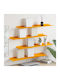 Shelves Wall Chamomile Yellow 4pcs 80x18x2.5cm