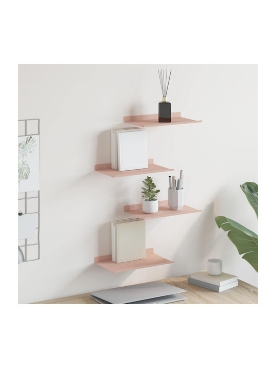Shelves Wall Pink 4pcs 30x18x2.5cm