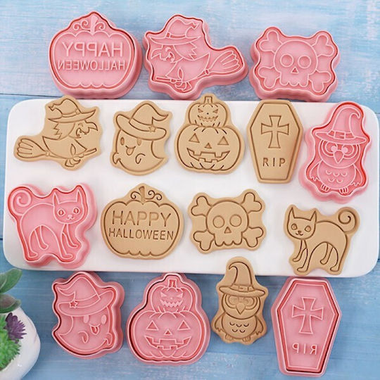 Keksausstecher Set Nr.1 Halloween Stempel 41-67mm X8