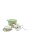 Fylliana Floral Tea Set Ceramic Multicolored 3pcs
