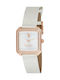 U.S. Polo Assn. Women's Watch with White Leather Strap