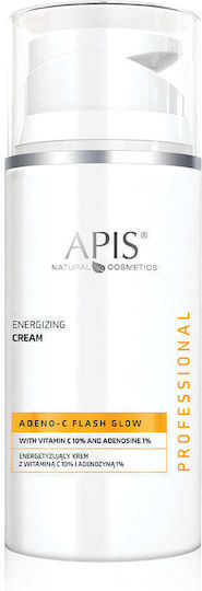 Apis Natural Cosmetics Adeno-C Flash Glow Face Moisturizer Day Cream for Moisturizing Firming and Restoring with Vitamin C and Niacinamide 100ml