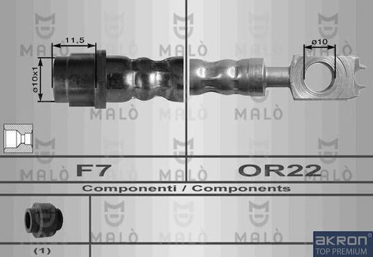 Front Brake Hose Seat Arosa 6h 97->04 VW Passat 3a2 35i 3a0611701 6n0611701 6n0611701ab 8966-10054