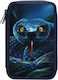 Dino World Pencil Case with 2 Compartments Blue