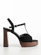 Suede Sandals Black