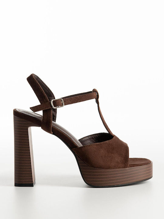Bozikis Suede Sandals Brown