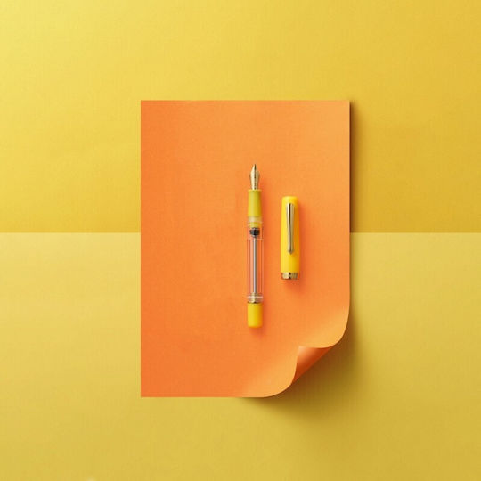 Nahvalur Writing Pen Fine 1.1mm Yellow made of Steel