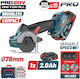 Bormann Pro BBP5418X2CA Mini Angle Grinder 76mm Battery Brushless with Speed Adjustment 20V Solo