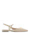 Leder Damen Ballerinas Slingback mit Riemchen / Riemchenverschluss Ivory