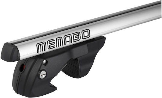 Menabo Car Roof Bars Aluminum Sherman Silver 120 Cm Silver Color Hyundai I20 Gb Active 5 Doors 2015>2020 Raised Rails Parallel Bars Empty 2 Pieces 9590/mb Mp.9590/mb-110