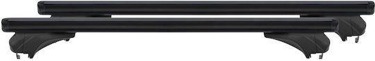 Menabo Aluminum Bars Sonic Black XL 130 Cm Black Color Audi Q5 8R 5 Doors 2008>2016 Flush Rails 2 Pieces 14690/MB MP.14690/MB-9