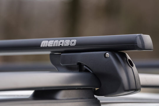 Menabo Car Roof Bars Aluminum Sherman Black 120 Cm Black Color Mazda 5 2008>2013 5 Doors Raised Rails Parallel Bars Empty 2 Pieces 12280/mb Mp.12280/mb-163