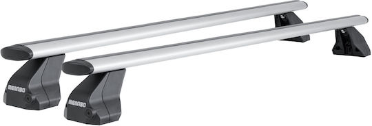 Menabo Komplettes Aluminium Dachträger Set Omega Plus L 130 cm Silber Toyota Corolla Verso 5 Türen 2000>2004-2 Stück 9830 Mb+14730 Mb Mp.to.14730/mb-omgps-15