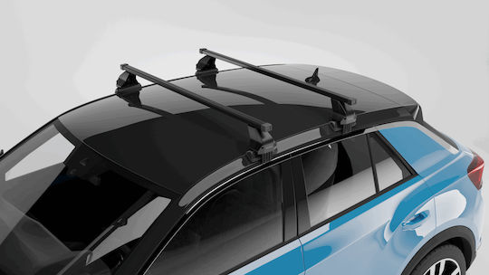 Menabo Complete Set Car Roof Bars Iron Omega L 130 Cm Black Renault Arkana 5 Doors 2020>-2 Pieces 10170 Mb+12680 Mb Mp.re.12680/mb-omgb-2